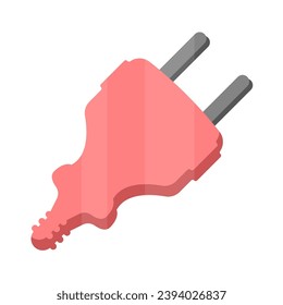 Electric socket and plug vector icon. Voltage wire vector. A symbol of connection and disconnection. Network connection vector. Vector illustration.