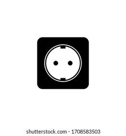 electric socket sign icon vector illustration logo template