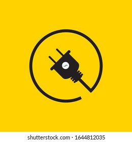 Electric socket vector concept template design illustration