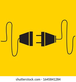 Electric socket vector concept template design illustration