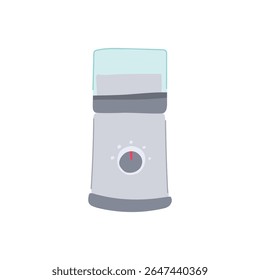 desenho animado de moedor de especiarias elétrico. cozinha manual, ervas pimenta, café sinal de moedor de especiarias elétrico inoxidável.