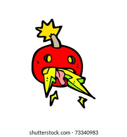 electric spitting bomb cartoon
