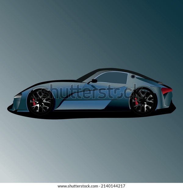 Electric Sports Car Vector Illustration .\
Amazing\
racing car