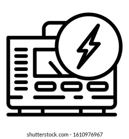 Electric stabilizer icon. Outline electric stabilizer vector icon for web design isolated on white background