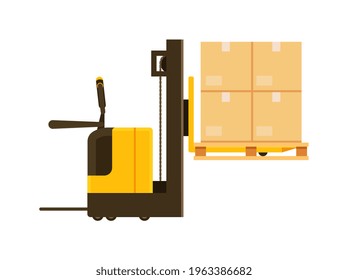 Electric stacker isolated on white background