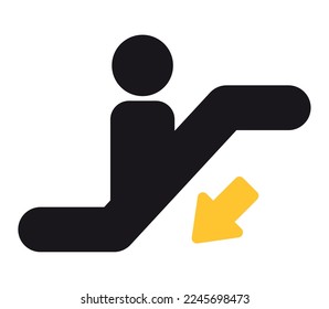 electric staircase icon over white