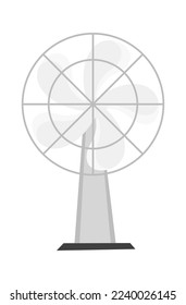 Elektrisch stehende Lüfterflachsymbol Haushaltsgerät. Vektorgrafik