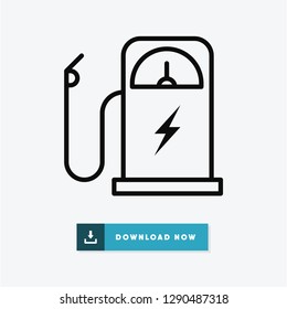 Electric station vector icon