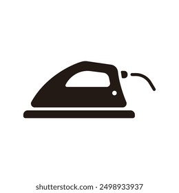 Electric steam icon. Flat silhouette version.