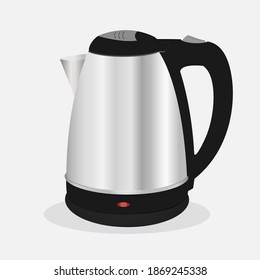 electric steel kettle vector graphics