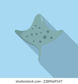 Electric stingray icon flat vector. Sea animal. Ocean wildlife