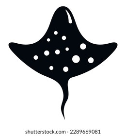 Electric stingray icon simple vector. Sea animal. Ocean wildlife