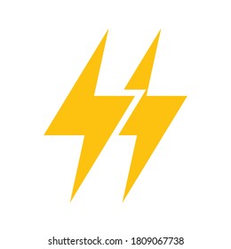 Electric Storm Flat Icon Design Vector Template Illustration