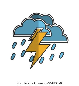 electric storm weather related icon image vector illustration design 