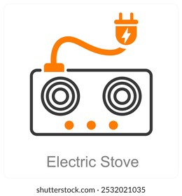 Electric Stove and appliance icon concept