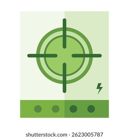 Elektrischer Ofen im flachen Stil
