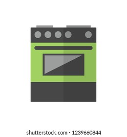 electric stove flat vector icon