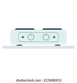 Electric stove icon. Flat style. Vector illustration.