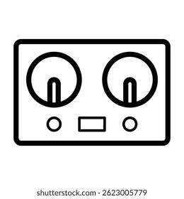 Icono de la estufa eléctrica. Ilustración vectorial