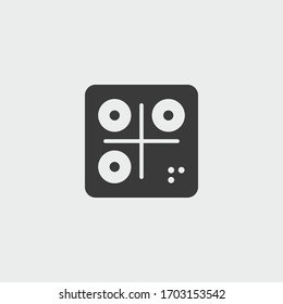 Elektroherd-Symbol. Vektorillustration mit Elektroherd auf grauem Hintergrund