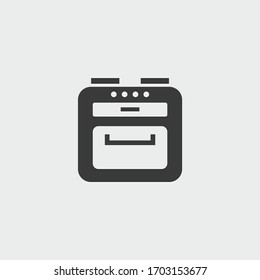 icono de la estufa eléctrica. vector de estufa eléctrica en fondo gris