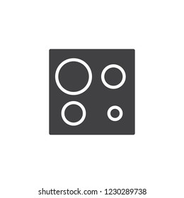 Icono vectorial de vista superior de la reserva eléctrica. signo plano relleno para concepto móvil y diseño web. Mobiliario interior de cocina simple icono sólido. Símbolo, ilustración del logotipo. Gráficos vectoriales perfectos para píxeles