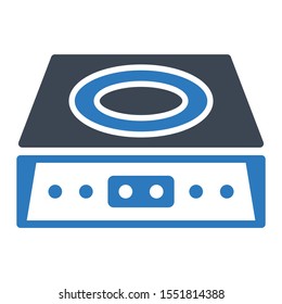 Electric Stove Vector Icon Concept Design