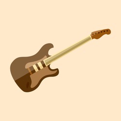 Electric Stratocaster Guitar Vector Illustration Graphic