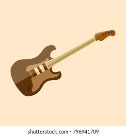 Electric Stratocaster Guitar Vector Illustration Graphic