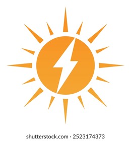 electric sun icon. Illustration vector ABSTRACK