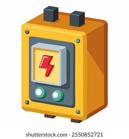 ilustração do ícone do vetor da placa do interruptor elétrico no fundo branco
