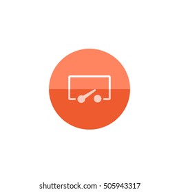 Electric switch diagram icon in flat color circle style.