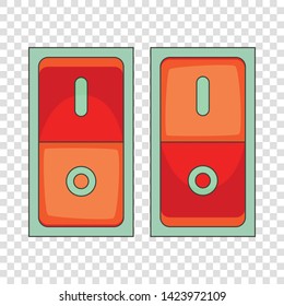 Electric switch icon. Cartoon illustration of electric switch vector icon for web