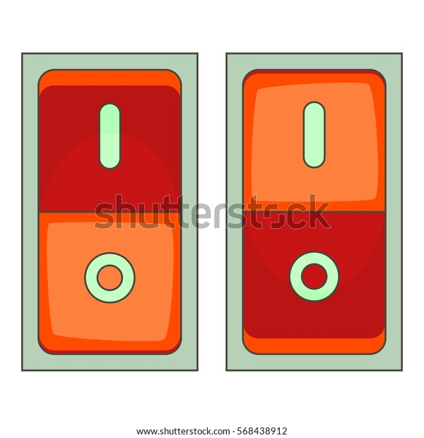 Electric Switch Icon Cartoon Illustration Electric Stock Vector ...
