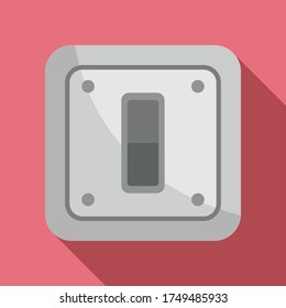 Electric switch icon. Flat illustration of electric switch vector icon for web design