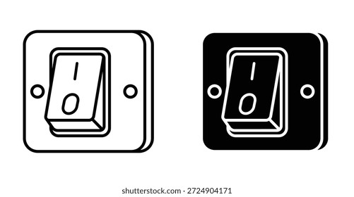Diseño gráfico de icono de interruptor eléctrico. Ilustraciones de icono de Vector