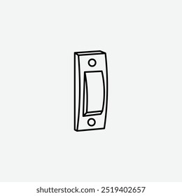 Icono del interruptor eléctrico aislado en el fondo blanco