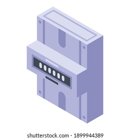 Electric switch icon. Isometric of electric switch vector icon for web design isolated on white background