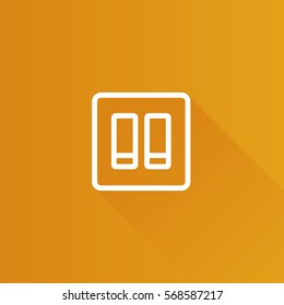 Electric switch icon in Metro user interface color style. Electronic household