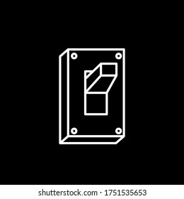 icono del interruptor eléctrico en el fondo blanco. vector