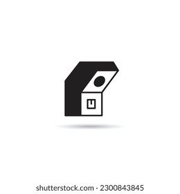 electric switch icon on white background vector illustration