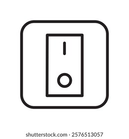 Electric switch icon Outline vector for web ui