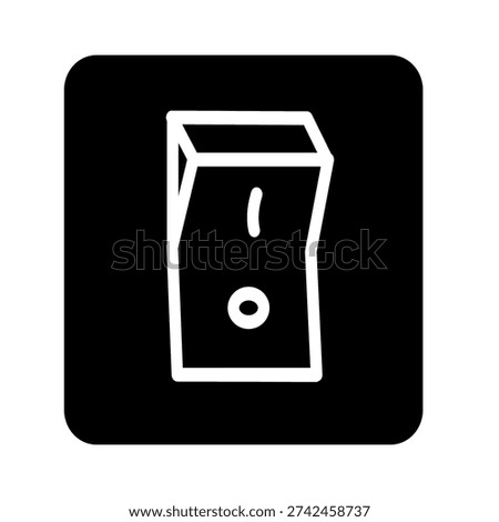 Electric switch icon. Power off sign.Toggle switch off position vector icon. Vector graphic, not Artificial Intelligence, logo illustration. Replaceable vector design.
