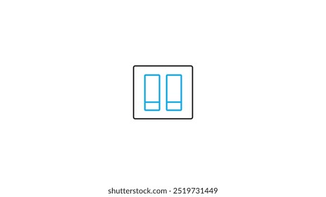 Electric switch icon in single grey on white background.