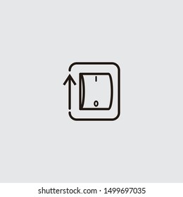 Electric switch icon suitable for website design, logo, app, and ui.