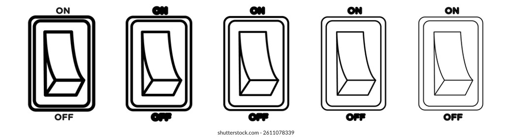 Electric switch icon Symbol mark in Outline style