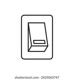 Icono de interruptor eléctrico, plantilla para diseño gráfico y web. ilustración vectorial