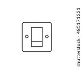 Electric switch icon in thin outline style.