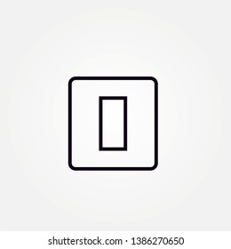 Electric switch icon in thin outline style. off on switch outline icon. Signs and symbols can be used for web, logo, mobile app, UI, UX