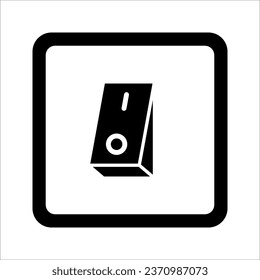 Elektrisches Schaltsymbol in dünner Umrissform. Vektorgrafik auf weißem Hintergrund